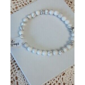 Handmade Howlite Stretch Bracelet